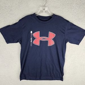 Under Armour Men's Big Logo Short-Sleeve Crewneck T-Shirt Blue Small S